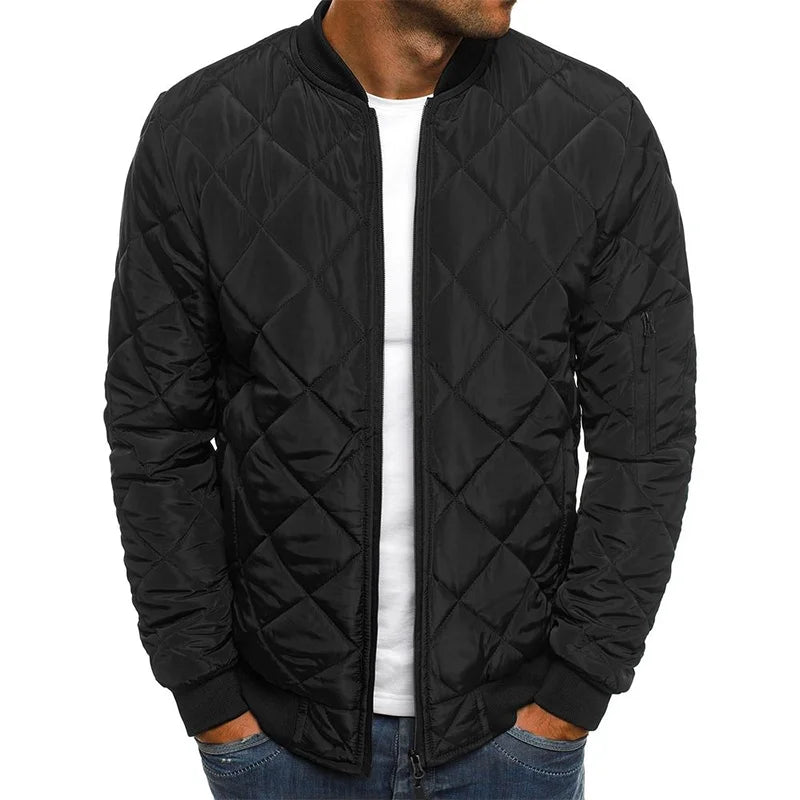 Men’s diamond-patterned cotton jacket – Velmor