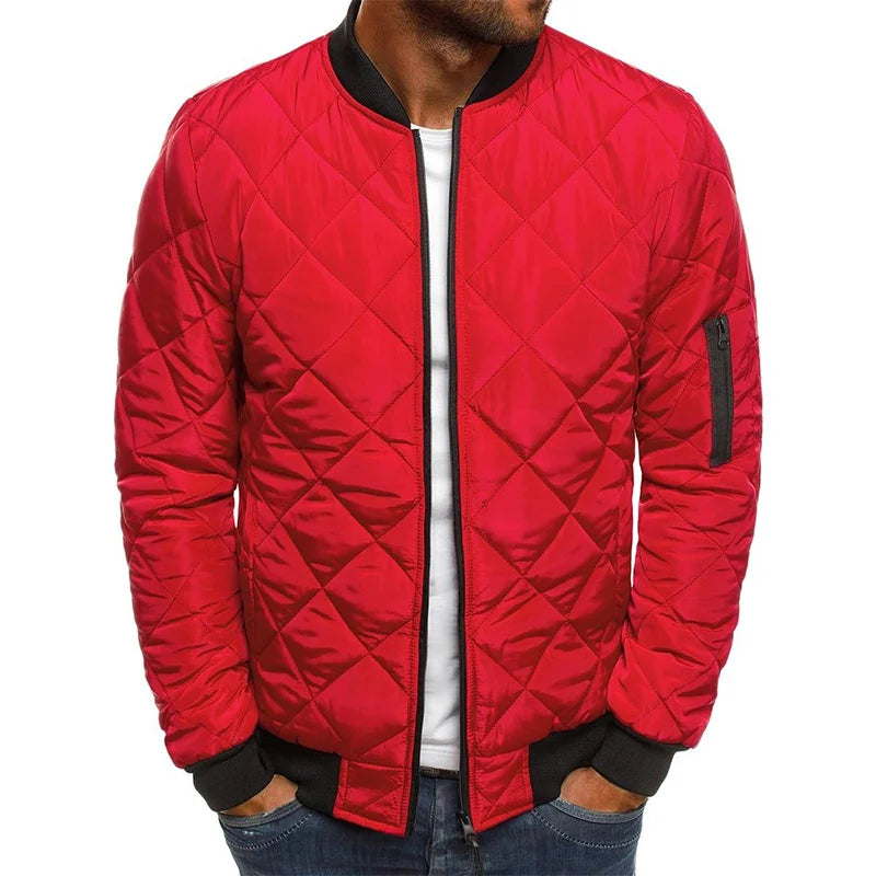 Men’s diamond-patterned cotton jacket – Velmor