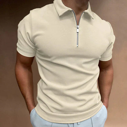Zane Men's Polo Shirt | Zippered Cotton Blend, Modern Fit 12