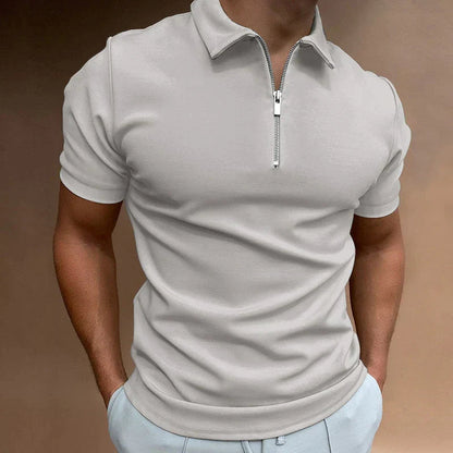 Zane Men's Polo Shirt | Zippered Cotton Blend, Modern Fit 13