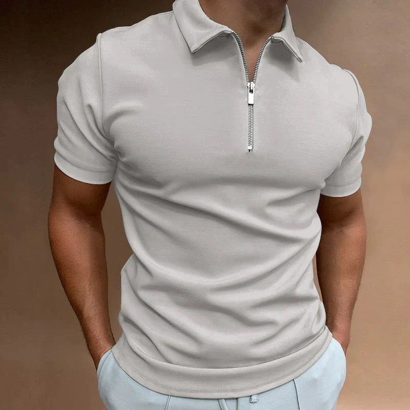 Zane Men's Polo Shirt | Zippered Cotton Blend, Modern Fit 3