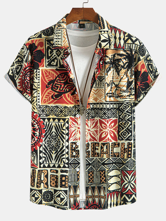 Patterned short sleeve shirt – Zendrell