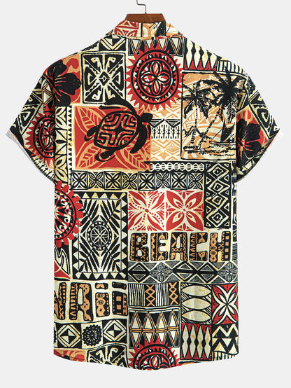 Patterned short sleeve shirt – Zendrell
