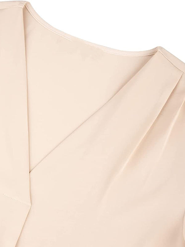 Romi – Women’s Flutter Sleeve Chiffon V-Neck Blouse