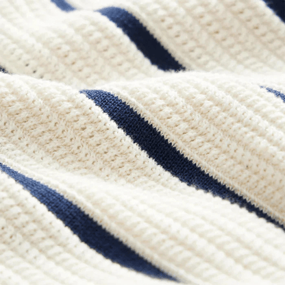 Retro Knitted Stripe Polo – Mason