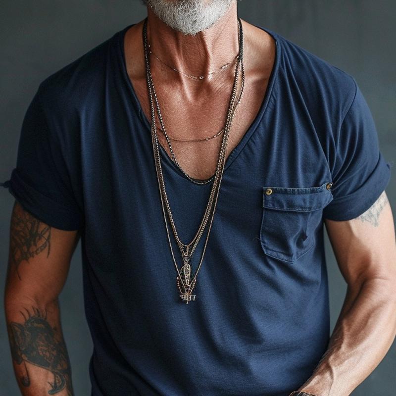 Bresko - Rugged V-Neck T-Shirt