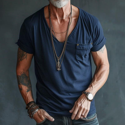 Bresko - Rugged V-Neck T-Shirt