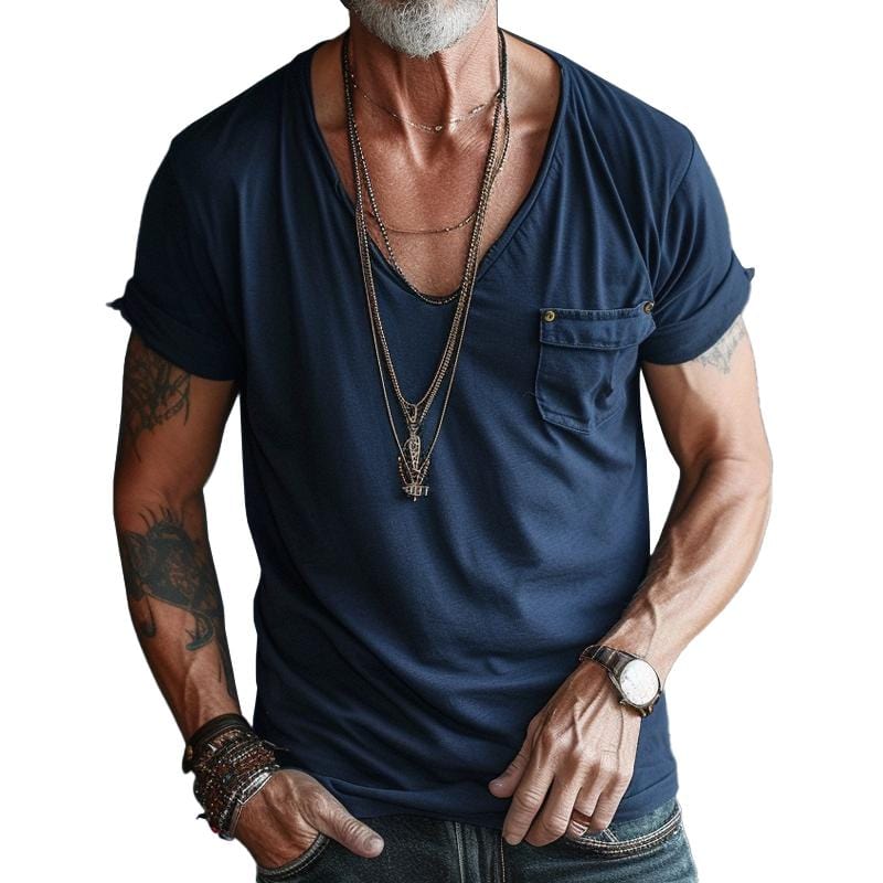 Bresko - Rugged V-Neck T-Shirt