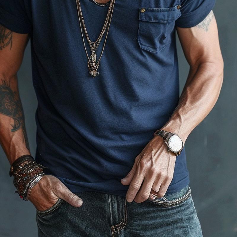 Bresko - Rugged V-Neck T-Shirt